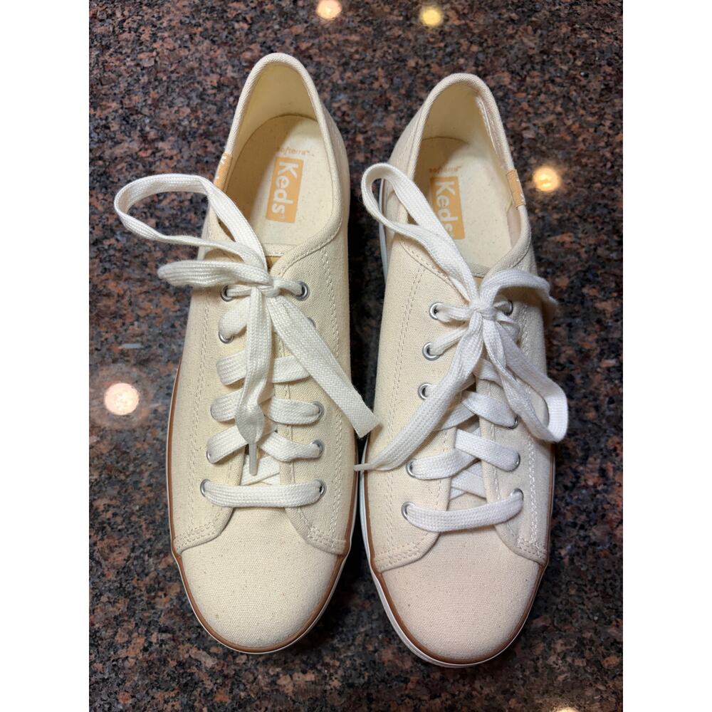 Keds Women's Triple Up Canvas Sneaker Cream Size 8 NWOT - Picture 2 of 13